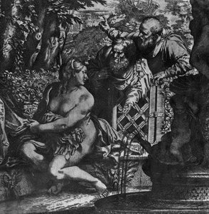 Susana y los ancianos, c.1590 de Annibale Carracci